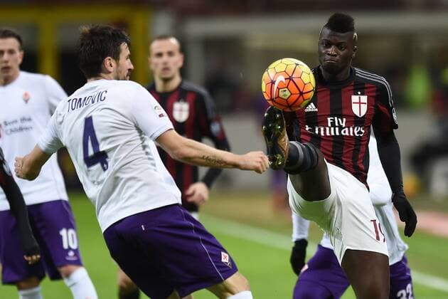 Mg Milano 17 01 2016 - campionato di calcio serie A Milan-Fiorentina: M Baye Niang-Nenad Tomovic 