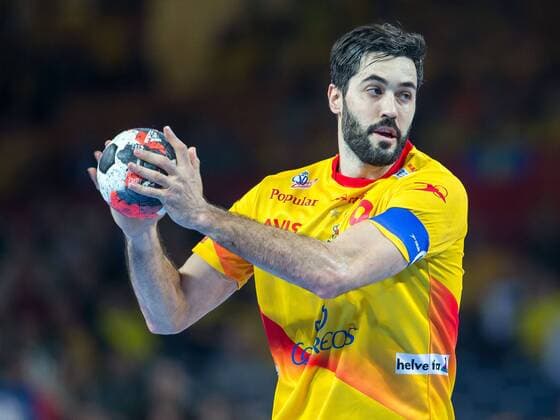 18.01.2016, Wroclaw, EHF EURO 2016 , European Handball Federation EURO 2016 , Slovenia - Spain, EM Länderspiel Nationalmannschaft Handball 2016 , Slovenia vs Spain , - Raul Entrerrios (ESP), fot. LukaszxSkwiot Foto Olimpik NEWSPIX.PL --- Newspix.pl  18012016_lusk_135