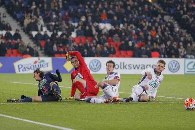 Edinson Roberto Paulo Cavani Gomez (psg) (El Matador) (El Botija) (Florestan) - Fussball Frankreich, Coupe de France, Paris Saint Germain PSG vs. Toulouse FC - 19 01 2016 StephaneAllaman Panoramic 