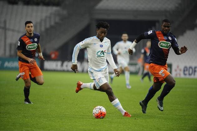 Fußball, Coupe de France, Olympique Marseille - HSC Montpellier Batshuayi (OM) - Remy (mtp) FOOTBALL : Olympique Marseille vs Montpellier HSC - 1 16 Finale Coupe de France - 20 01 2016 FranckPennantx 