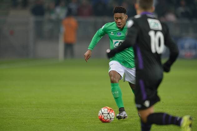 Fußball, Coupe de France, AS Saint Etienne - AC Ajaccio Pierre Gabriel Ronael (saint etienne) - Fussball Frankreich, Coupe de France, AS Saint Etienne vs. AC Ajaccio - 21 01 2016 FredericChambert Panoramic 