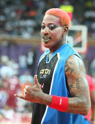 Aug. 4, 2012 - Caracas, DISTRITO CAPITAL, Venezuela - Dennis Rodman, ex NBA Basketball Herren USA durante el duelo de las Leyendas de la NBA. Caracas, 04-08-2012(HENRY DELGADO EL NACIONAL). Prohibido el uso o reproduccion de esta imagen en Venezuela. Latino News - Aug. 4, 2012 - ZUMAn36_