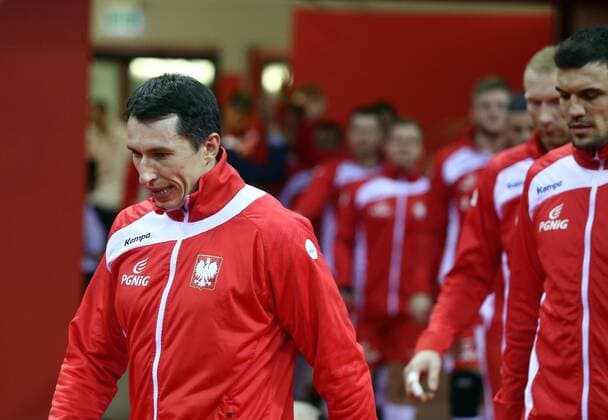 KRAKOW 23.01.2016 HANDBALL MEN S EHF EURO 2016 POLAND MAIN ROUND GROUP 1 POLAND - NORWAY SLAWOMIR SZMAL ( POL ) MICHAL JURECKI ( POL )  160123MIN100