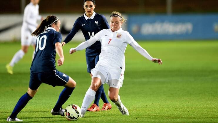Fußball, Damen, Norwegen - Frankreich Football , NOR, 26. januar 2016 , Norway - France Trine Rönning , NOR 