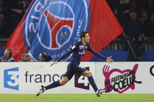 Jubel Angel Di Maria (PSG) FOOTBALL : Paris Saint Germain vs Toulouse - Halbfinale - Coupe de la Ligue - 27 01 2016 GwendolineLeGoff 