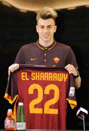 FuÃŸball, Stephan El Shaarawy wird als Neuzugang des AS Rom prÃ¤sentiert 28.01.2016. Technical Center Fulvio Bernardini, Rome, Italy. Roma press conference PK Pressekonferenz of presentation of new signing Stephan El Shaarawy. xSalvatorexFornellix  ActionPlus11701847
