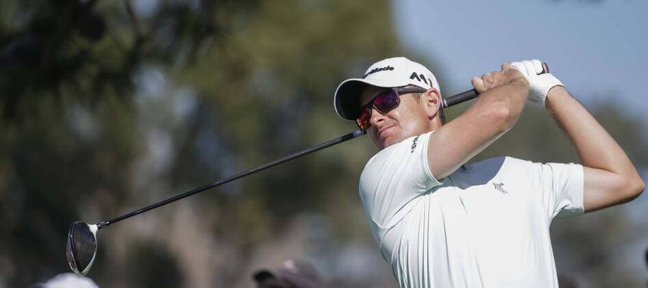 January 29, 2016: Justin Rose tees off on the 5th hole of the North Course during the second round of the Farmers Insurance Open at Torrey Pines Golf Course in San Diego, California. PGA Golf Herren 2016: Farmers Insurance Open JAN 29 - ZUMAc04_