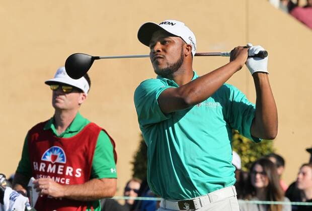 Jan. 29, 2016 - San Diego, California, United States - January 29, 2016, San Diego, California, USA_ Farmers Insurance Open Day 2- Harold Varner III tees off on hole 1 of the South Course to start his day s round. _Mandatory Photo Credit: Photo by Golf 2016 - Farmers Insurance Open - Day 2 - ZUMAs44_
