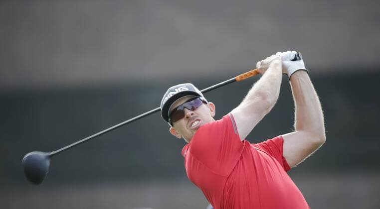 January 30, 2016: Hunter Mahan tees off on the 14th hole on the South Course during the third round of the Farmers Insurance Open at Torrey Pines Golf Course in San Diego, California. PGA Golf Herren 2016: Farmers Insurance Open JAN 30 - ZUMAc04_