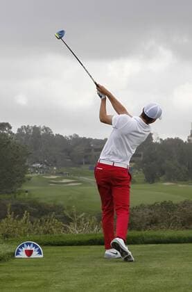 January 30, 2016: Ryan Ruffels tees off on the 13th hole on the South Course during the third round of the Farmers Insurance Open at Torrey Pines Golf Course in San Diego, California. PGA Golf Herren 2016: Farmers Insurance Open JAN 30 - ZUMAc04_