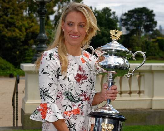 January 31, 2016: Angelique Kerber (GER), Australian Open 2016 womenÕs champion held a trophy photo shoot at Government House, Melbourne, Australia. (Photo by Icon Sportswire) TENNIS: JAN 31 Australian Open Tennis Championship Icon012016 EDITORIAL USE ONLY