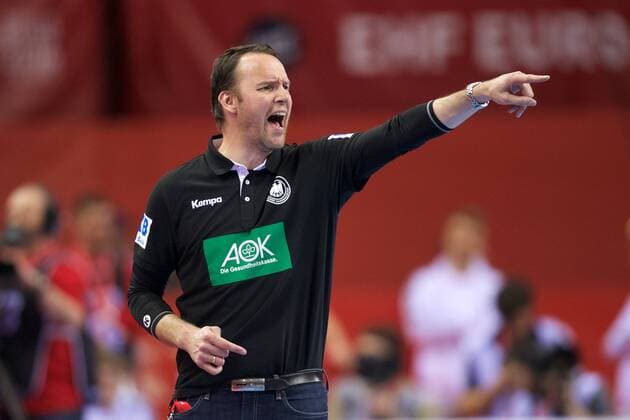 Handball Krakau 31.01.2016 Europameisterschaft der Herren Finale Deutschland (GER) - Spanien (ESP) Dagur Sigurdsson (Deutschland, Trainer)