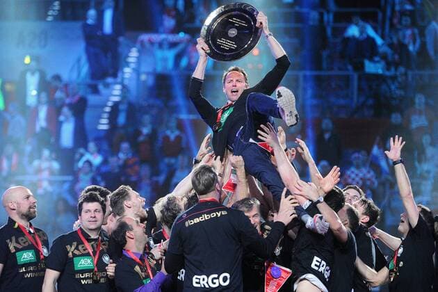 31.01.2016 KRAKOW , TAURON ARENA UL. LEMA 7, EUROPEAN HANDBALL CHAMPIONSHIP MEN S, EM NATIONALTEAM, FINAL GAME GERMANY - SPAIN: - Germany, EHF European Champion 2016 - , COACH DAGUR SIGURDSSON FRANCExOUT!  20160131CSMS0113
