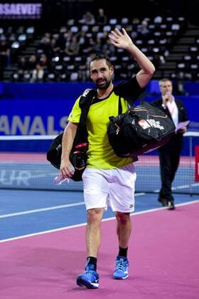 Tennis, ATP-Turnier in Montpellier Marcos Baghdatis (cyp) TENNIS : Open Sud de France 2106 - Montpellier - 01 02 2016 JBAutissier 