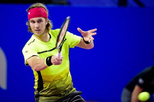 Tennis, ATP-Turnier in Montpellier Lukas Lacko (svk) TENNIS : Open Sud de France 2106 - Montpellier - 01 02 2016 JBAutissier 