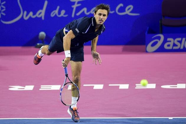Tennis, ATP-Turnier in Montpellier Edouard Roger Vasselin (Fra) TENNIS : Open Sud de France 2106 - Montpellier - 01 02 2016 JBAutissier 