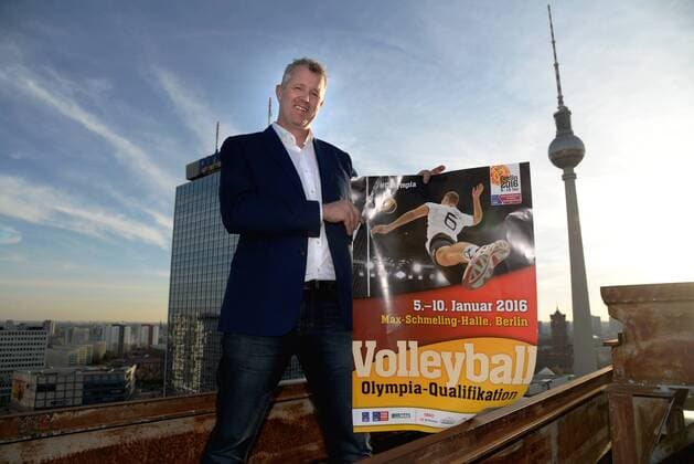 Volleyball, Fotoshooting mit Vital Heynen Vital Heynen ¨Volleyball-Bundestrainer - DVV -