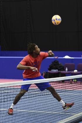 Gael Monfils (Fra) - Tennis Ballon TENNIS : Open Sud de France 2016 - Montpellier - 02 02 2016 JBAutissier Panoramic 