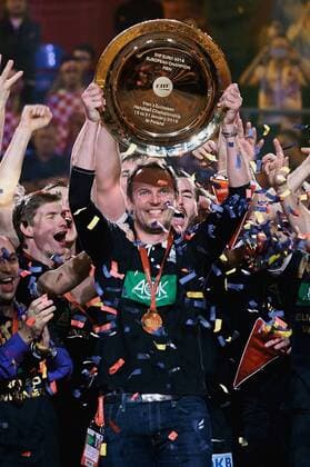 SIGURDSSON Dagur Trainer Team Deutschland Europameister bei der Siegeehrung Handball Europameisterschaften 2016 in Polen Finale in Krakow Deutschland-Spanien am 31. Januar 2016 