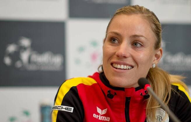 Themen der Woche - Sport Bilder des Tages - SPORT Angelique KERBER (GER) Tennis Fed Cup 2016, Deutschland - Schweiz, Eroeffnungspressekonferenz in Leipzig, Deutschland am 03.02.2016,