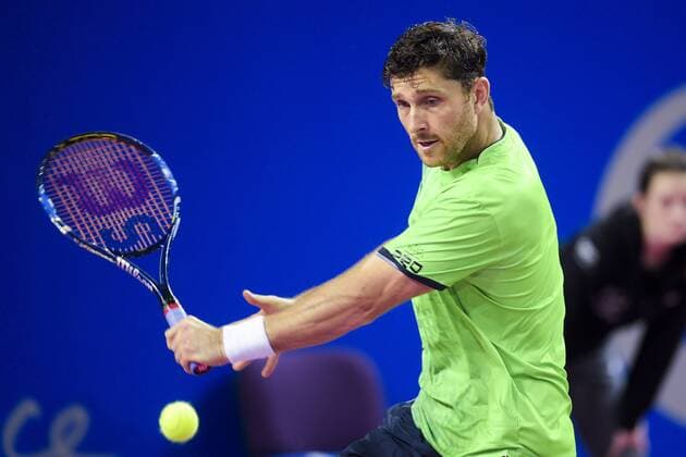 Michael Berrer (Ger) TENNIS : Open Sud de France 2016 - Montpellier - 03 02 2016 JBAutissier Panoramic 