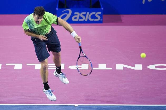 Michael Berrer (Ger) TENNIS : Open Sud de France 2016 - Montpellier - 03 02 2016 JBAutissier Panoramic 