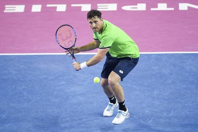 Michael Berrer (Ger) TENNIS : Open Sud de France 2016 - Montpellier - 03 02 2016 JBAutissier Panoramic 