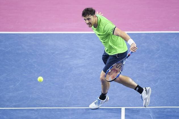 Michael Berrer (Ger) TENNIS : Open Sud de France 2016 - Montpellier - 03 02 2016 JBAutissier Panoramic 