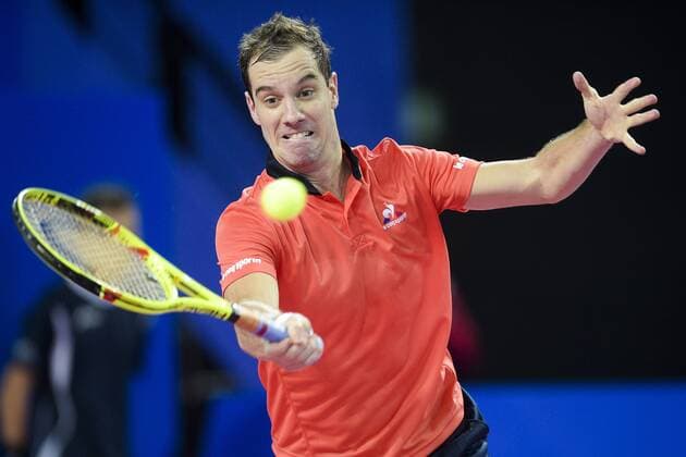 Richard Gasquet (fra) TENNIS : Open Sud de France 2016 - Montpellier - 03 02 2016 JBAutissier Panoramic 