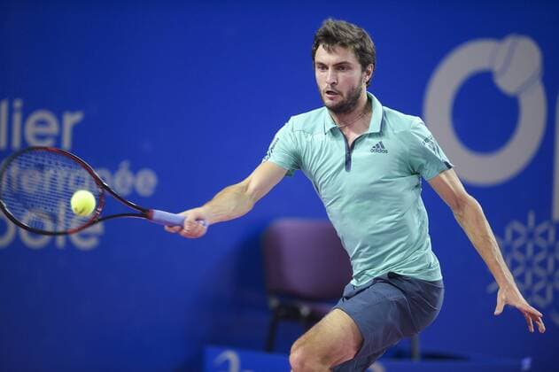 Tennis, ATP-Turnier in Montpellier Gilles Simon (Fra) TENNIS : Open Sud de France 2016 - Montpellier - 04 02 2016 JBAutissier Panoramic 