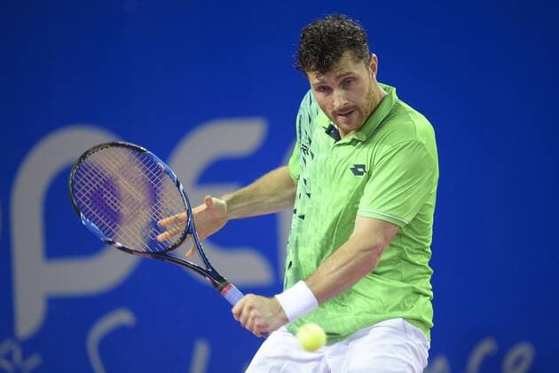 Michael Berrer (ger) TENNIS : Open Sud de France 2016 - Montpellier - 05 02 2016 JBAutissier Panoramic 