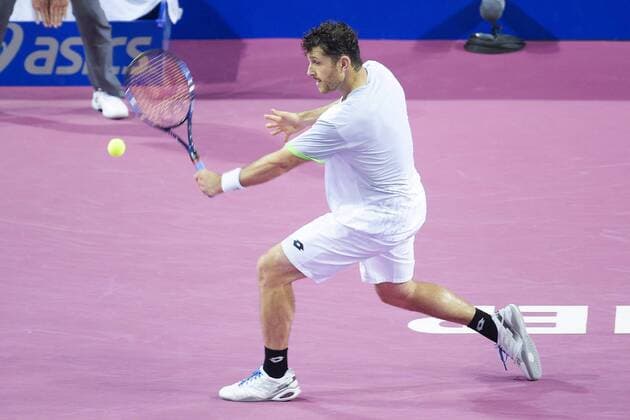 Michael Berrer (ger) TENNIS : Open Sud de France 2016 - Montpellier - 05 02 2016 JBAutissier Panoramic 