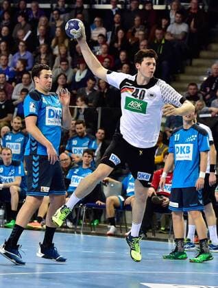 05.02.2016 - Handball - DKB Handball Bundesliga - All Star Day Nürnberg - All Star Game : Nationalmannschaft Nationalteam Deutschland - All Star Team 2016 - DaMa - Simon Ernst ( Deutschland )