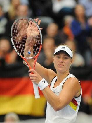 Themen der Woche - Sport Bilder des Tages - SPORT Leipzig Angelique Kerber,(GER) beim Fed Cup Deutschland vs Schweiz, 06.02.16, Angelique Kerber (GER) vs Timea Bacsinszky,(SUI) Copyright: Franz Eibner-Pressefoto EP_PFZ