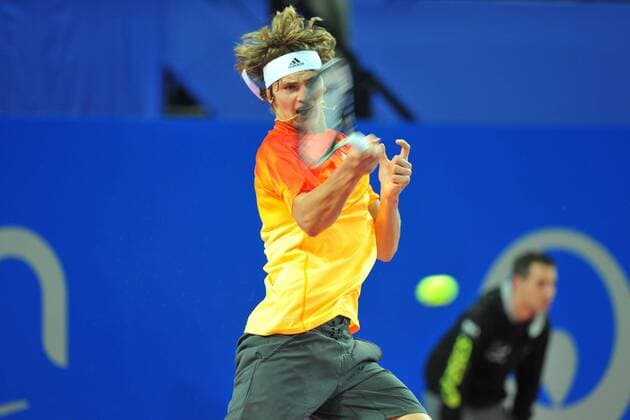 Paul Henri Mathieu (Fra) Misha Zverev (Ger) TENNIS : Open du Sud Montpellier 2016 - 06 02 2016 TennisMagazine Panoramic 