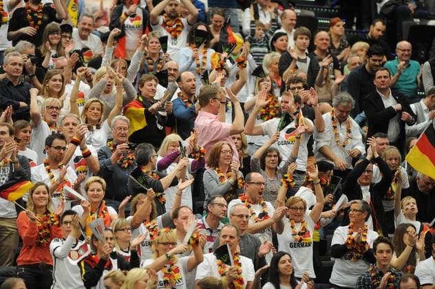 Leipzig Der deutsche Fanblock feiert Annika Beck (GER), Copyright: Franz Eibner-Pressefoto EP_PFZ