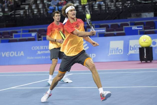 Alexander - Mischa Zverev (ger) TENNIS : Open Sud de France 2016 - Finale Doppel - Montpellier - 07 02 2016 JBAutissier 