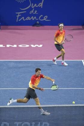 Alexander - Mischa Zverev (ger) TENNIS : Open Sud de France 2016 - Finale Doppel - Montpellier - 07 02 2016 JBAutissier 