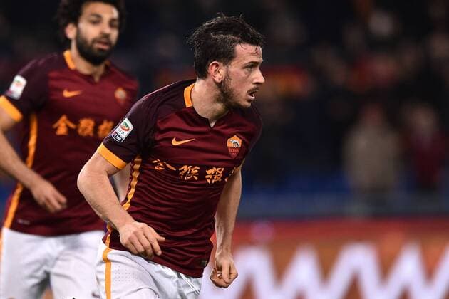 Alessandro Florenzi Roma. Goal celebration. Frosinone 07-09-2015 Stadio Matusa, Football Calcio 2015 2016 Serie A. Frosinone - Juventus. AntoxBaldassarre