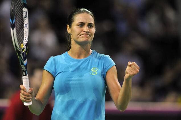 06.02.2016 Cluj-Napoca(Romania) Romania-Czech Republic Fed Cup women s tennis Monica Niculescu Romania :Str 