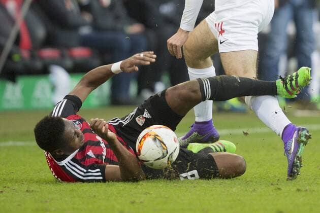 ROGER (De Oliveira Bernardo) ( 8, IN). Fussball Bundesliga, FC Ingolstadt (IN) - FC Augsburg (A) 2:1, 20.Spieltag, Saison 2015 2016, am 06.02.2016 in Ingolstadt A U D I S P O R T P A R K Deutschland. Â