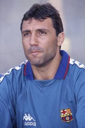 Hristo STOICHKOV, Bulgarien, Fussballspieler, im Trikot des FC Barcelona Barca Portraet, Porträt, Portrait, angeschnittenes Einzelbild, Einzelmotiv, 15.08.1984,