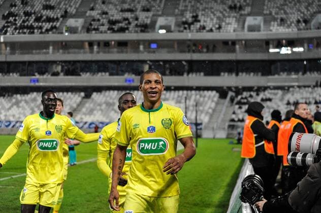 Fußball, Coupe de France, Girondins Bordeaux - FC Nantes Johan Audel (fcn) - Fussball Frankreich, Coupe de France, Girondins Bordeaux vs. FC Nantes - 10 02 2016 ThierryBreton Panoramic 
