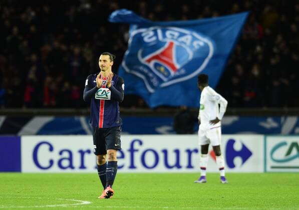 Fußball, Coupe de France, Paris St. Germain - Olympique Lyon Zlatan Ibrahimovic ( PSG ) - Fussball Frankreich, Coupe de France, Paris Saint Germain PSG vs. Olympique Lyon - 10 02 2016 FedericoPestellini Panoramic 