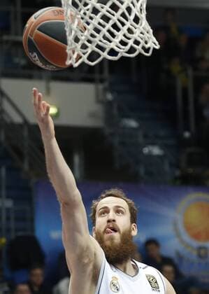 MOSCOW, RUSSIA. FEBRUARY 11, 2016. Real s Sergio Rodriguez in action in the 2015 16 Season Euroleague Top 16 Group F Round 7 basketball match against BC Khimki Moscow Region at Dynamo Sports Palace in Krylatskoye. Mikhail Japaridze TASS  TS01702B