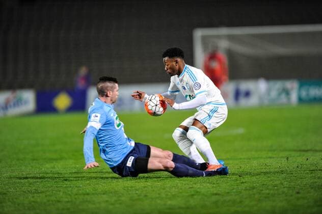 Georges Nkoudou (om) FOOTBALL : FC Trelissac vs Olympique Marseille - - Achtelfinale Coupe de France - 11 02 2016 ThierryBreton Panoramic 