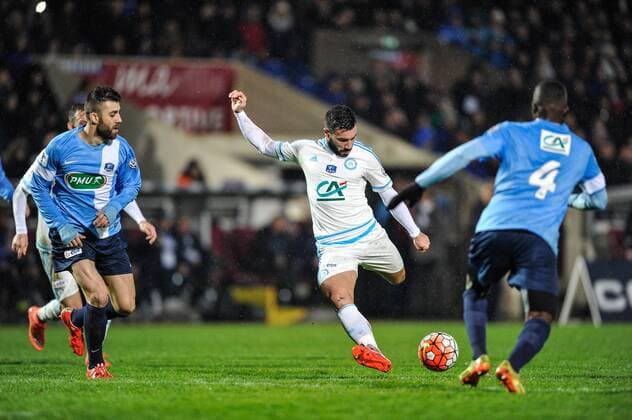 Romain Alessandrini (om) FOOTBALL : FC Trelissac vs Olympique Marseille - - Achtelfinale Coupe de France - 11 02 2016 ThierryBreton Panoramic 