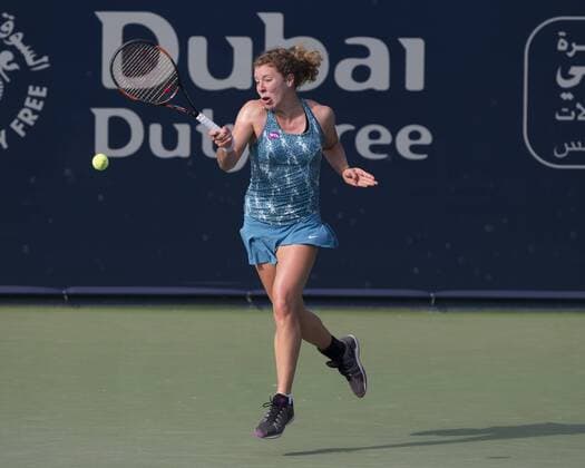 Anna-Lena Friedsam (GER) Tennis - Dubai Tennis Championships 2016 - WTA Tennis Damen - Dubai Duty Free Tennis Stadium - Dubai - - United Arab Emirates - 13 February 2016.