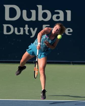 Anna-Lena Friedsam (GER) Tennis - Dubai Tennis Championships 2016 - WTA Tennis Damen - Dubai Duty Free Tennis Stadium - Dubai - - United Arab Emirates - 13 February 2016.