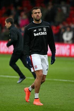 Football - 2015 2016 Premier League - AFC Bournemouth vs. Stoke City Dionatan Teixeira of Stoke City before kick off at the Vitality Stadium (Dean Court) Bournemouth Colorsport Shaun Boggust 